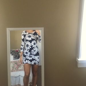 A floral bodycon dres